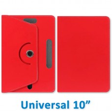 Capa Universal Giratória Tablet 10" Polegadas - Vermelha